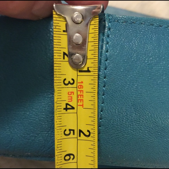 Via Spiga Teal Turquoise Leather Shoulder Bag - Picture 9 of 12